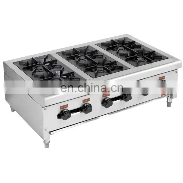 Stainless Steel Table Top Range 6 Burners /industrial 6 Burner Gas Cooker photo-3