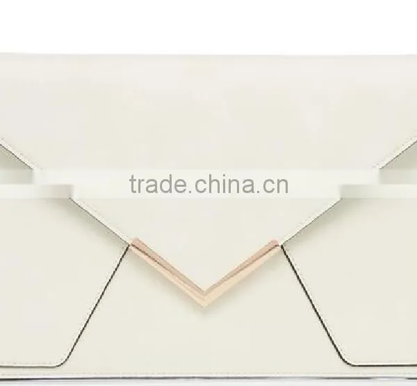 Fashion Saffiano Leather Women Envelope Clutch Bag With Strape Leather Shoulder Bag photo-5