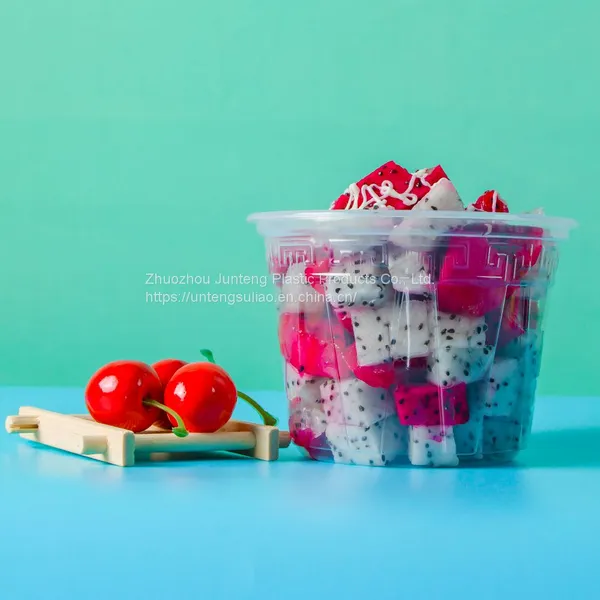 Disposable Plstic Bowl 15oz 450ml Togo Food Packaging Container pp Clear Bowl With Lid photo-5
