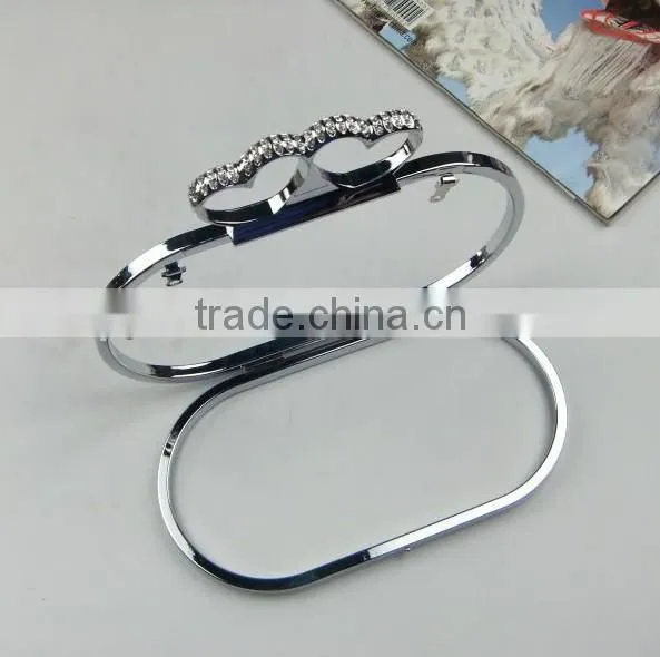 Shiny Oval Metals Box Frame Crystal Frame