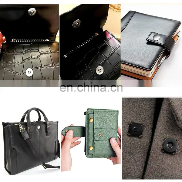 High Quality Metal Accessories Clasps Fastener Magnetic Snaps Buttons With Locking Disks Washers photo-5