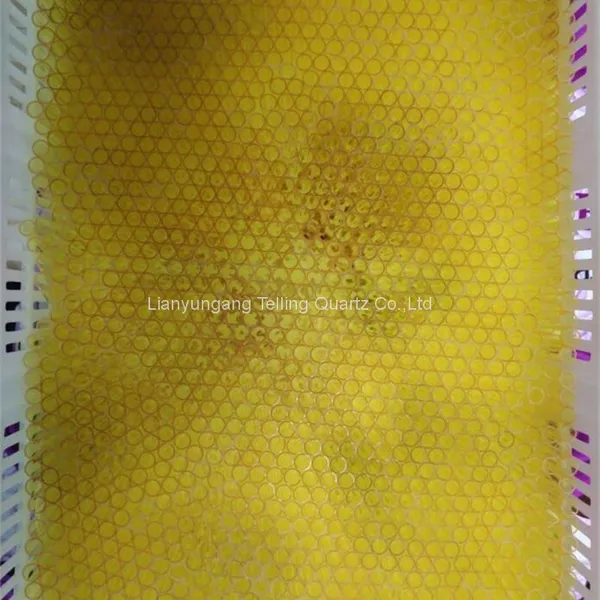Yellow Quartz Glass Tube Fused Quartz Tube for Furnace photo-5