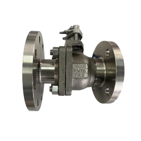 Titanium Alloy Flange Ball Valve TA1Q41H Soft and Hard Seal Strong Corrosion Resistant Acid Chlorine TA2 Hastelloy Valve photo-3