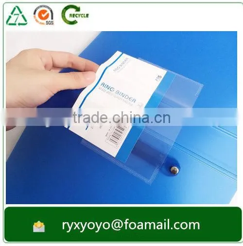 Office Stationary a4 Size pp Hard Plastic 2 D Metal Clip File Folder photo-5