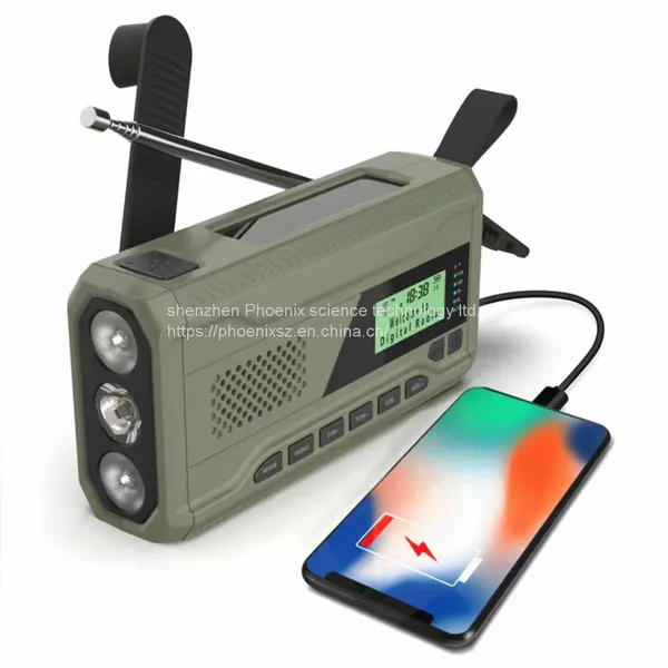 Portable Solar Radio, Emergency Radio With Crank, Dynamo DAB/FM Radio,4500mAh Rechargeable Powerbank,Bluetooth Speaker,USB Phone Charger,LED Flashlight & Reading Light,SOS Alarm,Camping,outdoor photo-2