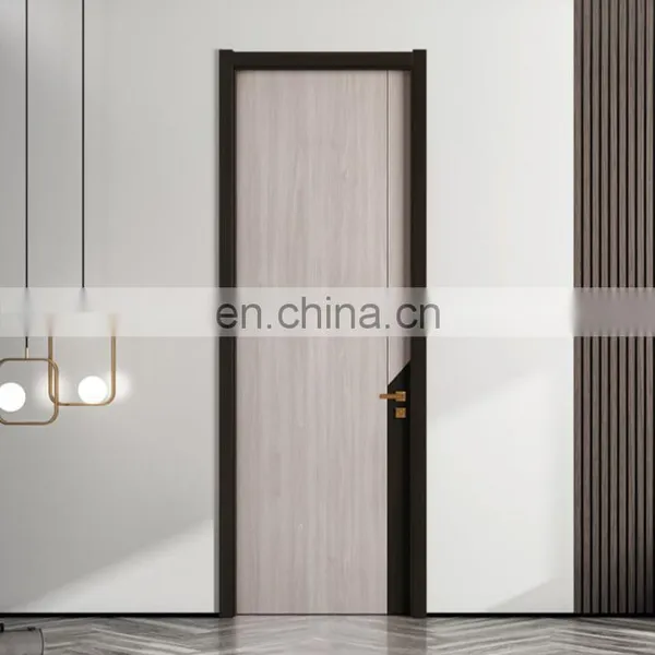 Economic House Apartment Door With 5mm MDF Board Hinged Interior Bedroom Door Painting Free MDF Door photo-5