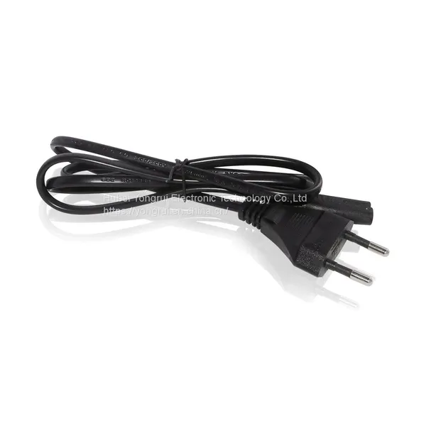 2 Flat Pin Plug VDE Power Plug Cord Euro Standard Plug ac Power Cord 2 Prong photo-3