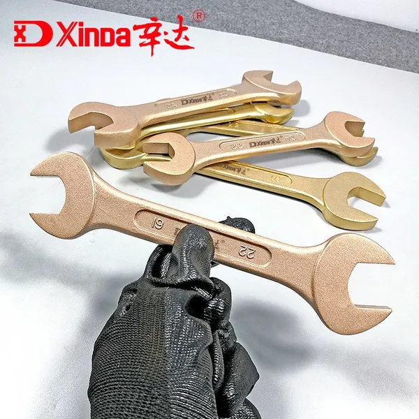 Xinda Non-sparking Open Wrench Double End Copper Alloy Explosion-proof Hand Tools photo-4