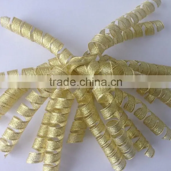 30" Long With 12 Tips Curly Ribbon , 12" Long Curly Bow With Elastic in 6mm Wide Ribbon photo-2
