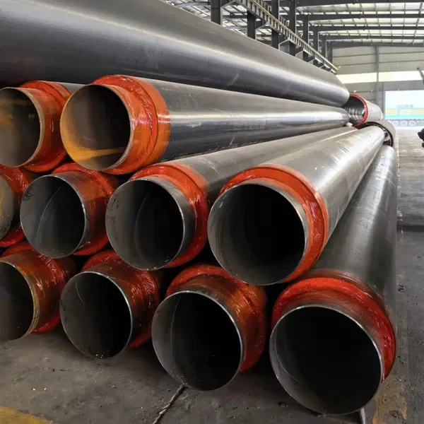 Custom Size Polyurethane Foam Insulated Steel Pipe Underground Hot Water Heating Pipeline photo-5