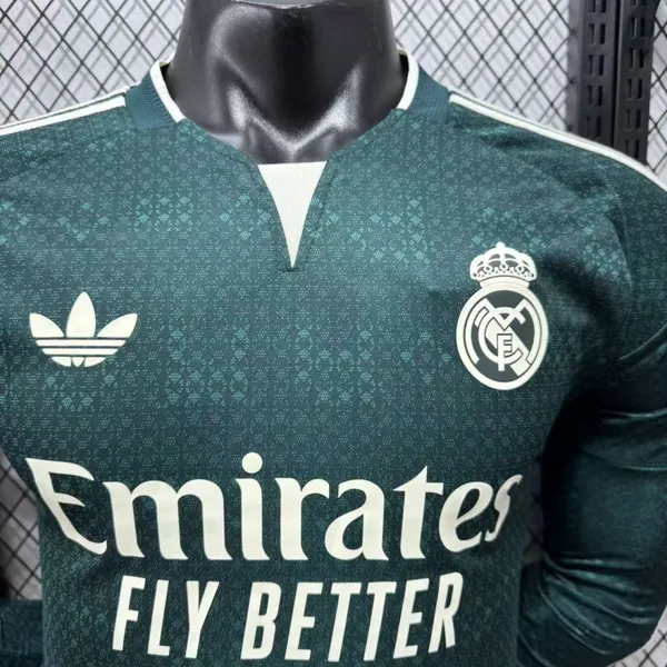 2627 Real Madrid Away Jersey, Real Madrid Green Long-sleeve Away Soccer Shirt, Real Madrid Player Version Football Kit photo-4
