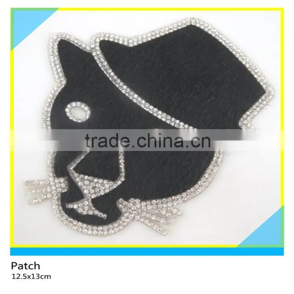 Iron on Crystal Decals Hotfix Horse Hair Angel Design Rhinestone Patch 14x19cm photo-2