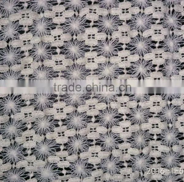 2016 Wholesale Cotton Lace Fabric Chemical Lace for Making Dresses photo-3