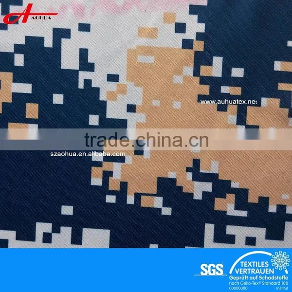 Soft Handfeeling Camouflage Printed Knitted Fabric for Men's T-shirt