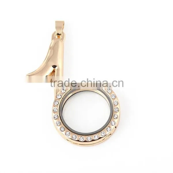 Imitation Rhodium Plated Musical Notation Floating Lockets Pendant photo-5