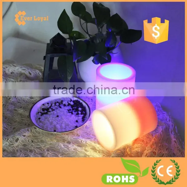LED Embossed Flameless Candles Pastel Color Mini Candle Light photo-5