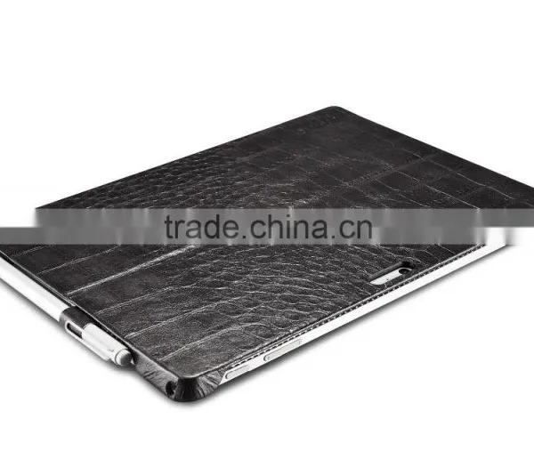 Icarer Luxury Crocodile Grain Genuine Leather Case for Surface Pro 4 Original Leather Holder Back Cover for Surface Pro 4 photo-6