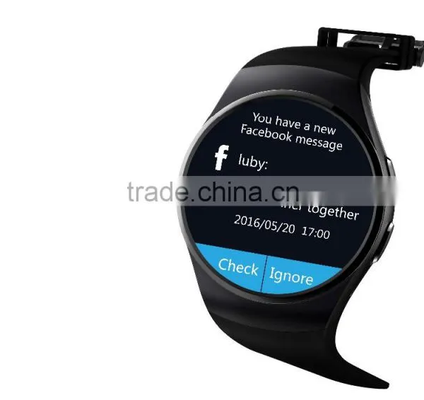 2016 High Quality Wholesale KW18 Smart Watch , Round Screen Smart Watch KW18 With Heart Rate Monitor photo-4