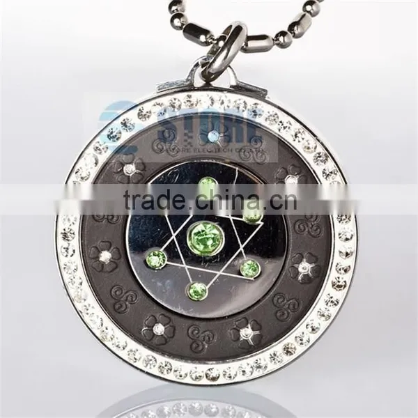 Fashion Seven Star Style Scalar Energy Pendant/Stainless Steel Pendant With Shinning Green Diamond Quality Choice photo-4