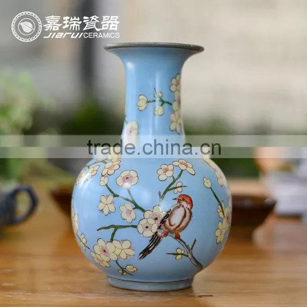 Home Interior Decorator Hand Painted Porcelain Vase