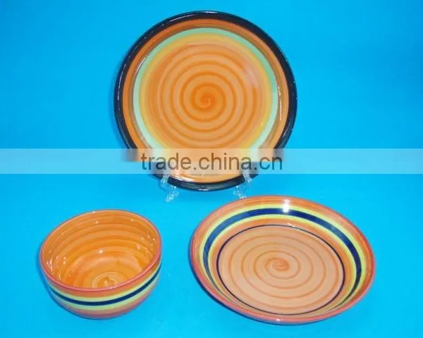 Round Hand Painted Porcelain Dinner Set, Wholesale Fine Porcelain Dinner Set photo-4