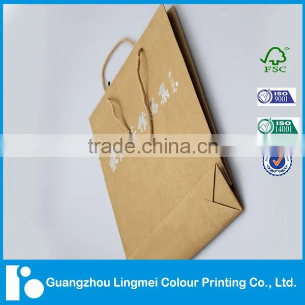 2016 Cheapest Top Quality Luxury Gift Paper Bag Printing ,Shopping Brown Paper Bag,Custom Kraft Paper Bag With Handle photo-3