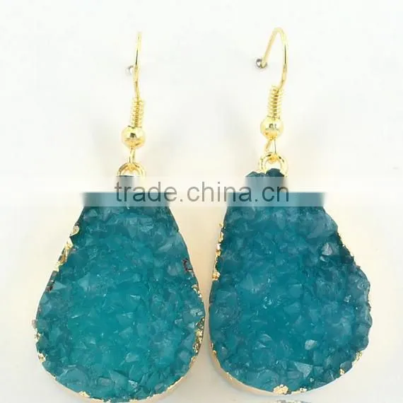 Druzy Pendent Drop Earring photo-3
