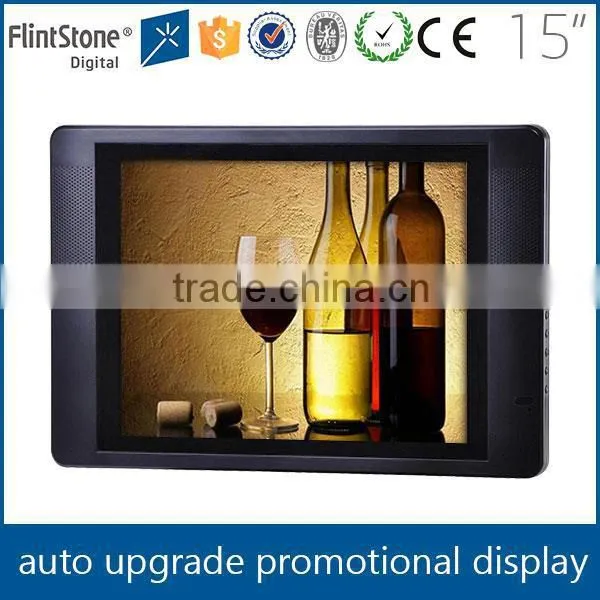 FlintStone 15 Inch Auto Play Kiosk LCD Screen, Auto Upgrade Advertising Kiosk, USB Upgrade Advertising Player photo-2