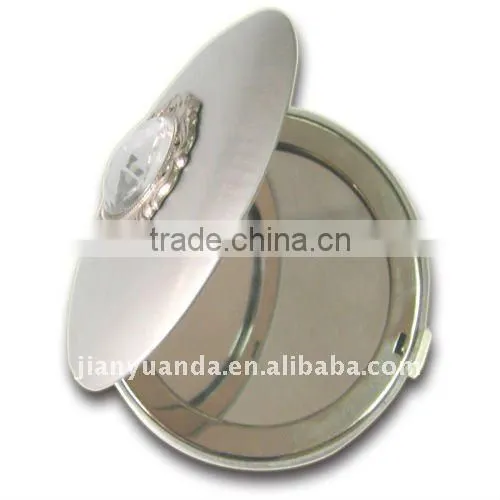 Metal Makeup Mirror Compact Mirror / Beauty Jewelry Mirror / Round Aluminum Compact Mirror photo-3