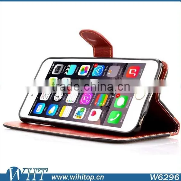 Magnetic Phone Case for IPhone 6 Plus 5.5", Folio Stand Leather Case for IPhone 6 Plus With Answer Calls Hole photo-3
