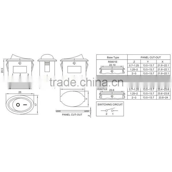 Single Pole Rocker Switch 15a 250v photo-2