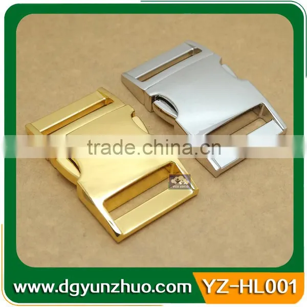 Wholelsale Gold Curved Buckle for Pet Collar, Curved Side Release Buckle