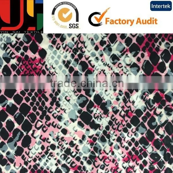 2015 New Fashionable FDY Print Kniting Fabric