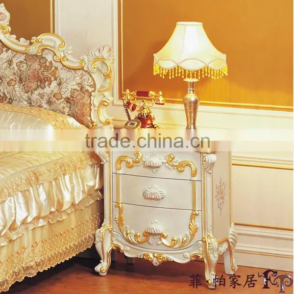 Classical Carved Furniture Antique Reproduction French Bedroom Bedstand-Italian Bedroom Furniture photo-6