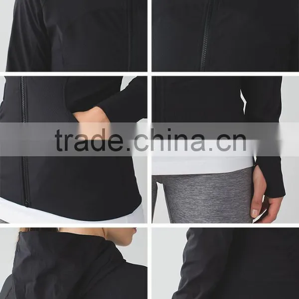 Chambray Blazer Women Autumn Jacket With Hood Made in China photo-3