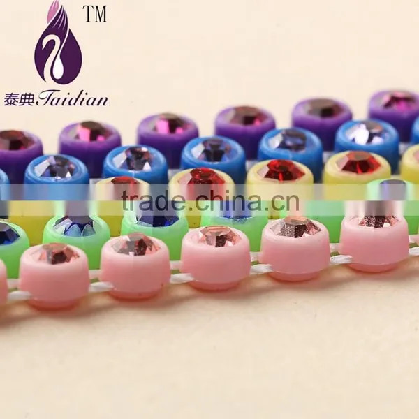 3mm Rhinestone Trim Plastic For Wedding Dress photo-6