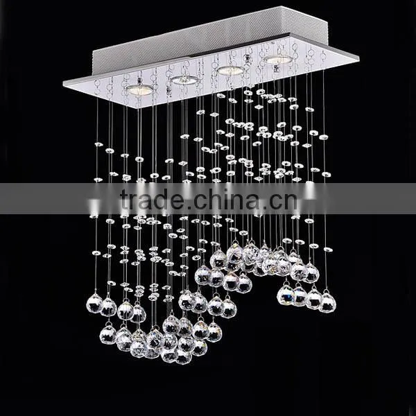 Modern Crystal Chandelier Raindrop Metal Pendant Light Fixture Quality Choice photo-5