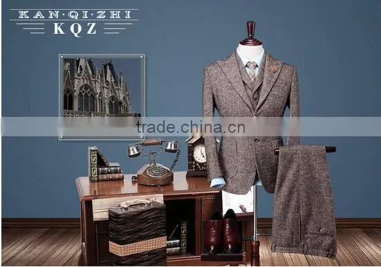 Top Brand Coat Pant Men Suit High Quality Man Italian Suit Fabric photo-4