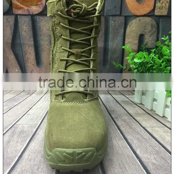 High Ankle Genuine Leather Waterproof Army Military Combat Boots photo-2