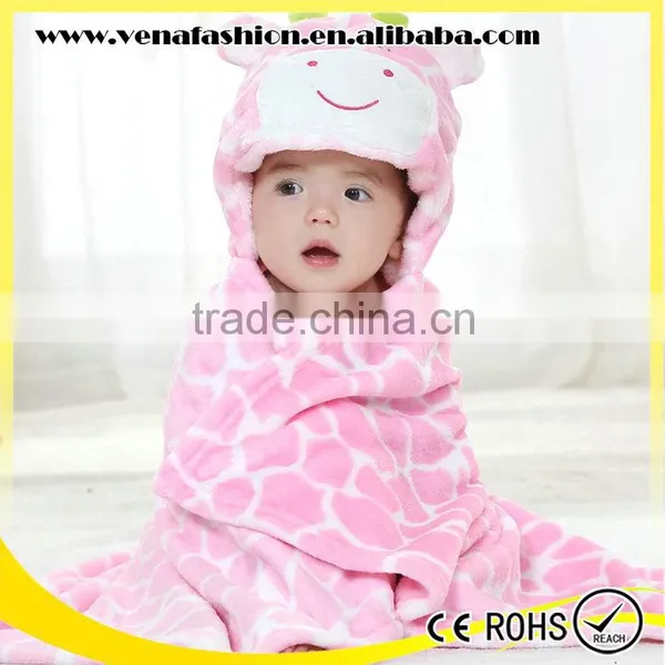 Blanket Baby Robe Hooded Animal Baby Bathrobe