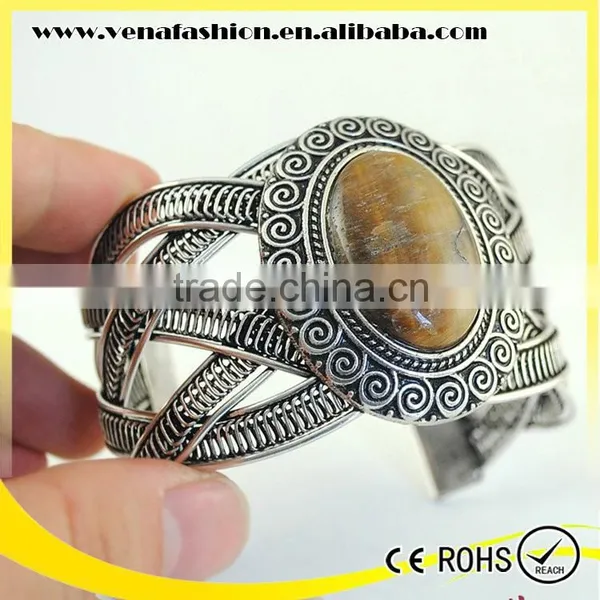 Peacock Green Indian Cuff Bracelet, Genuine Stone Bracelet Quality Choice photo-4
