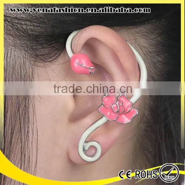 Glow in the Dark Shaped Stud Rose Flower Earring photo-6
