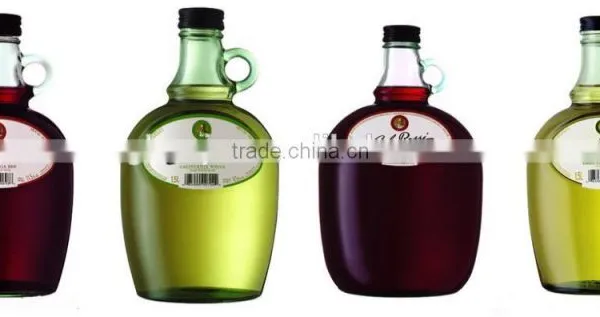 1L Round California Glass Red Wine Bottle With Screw Cap and Small Ear Handle Wholesale photo-6