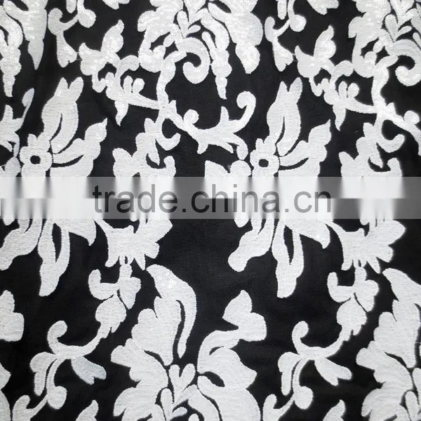 Top Sale High-end African French Net Lace Sequins Tulle Lace With Double Net For Nigerian Parties photo-2