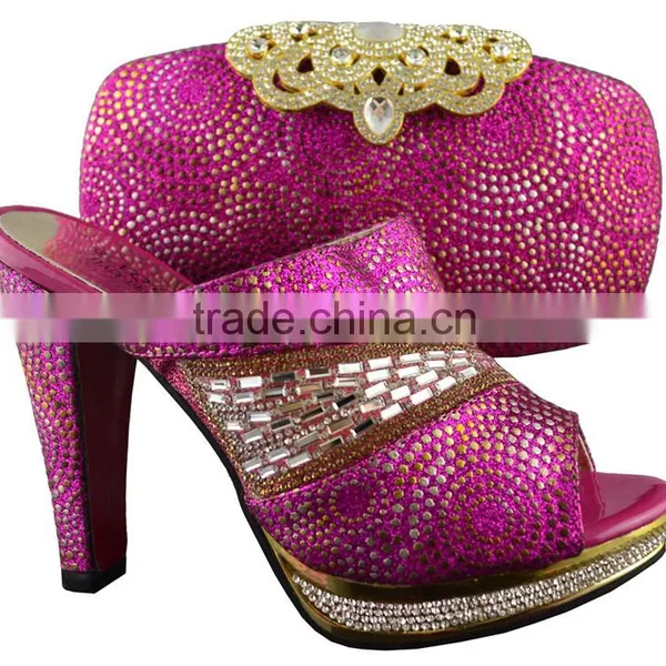 2016 Top Fashion Woman Shoes Italian Shoes and Matching Bags Lady's Wedding Shoes& Bags photo-2