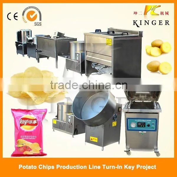 Electric Stainless Steel Potato Chips Production Line