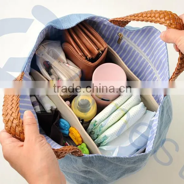 Travel Bags Handbags Shopping Business Bags Lagguage Diapers Baby Kids Cosmetic Storage Insert Multi Adjustable Partition M76184 photo-3
