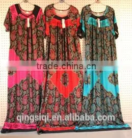 Fashion Short Sleeve Arab Lady Long Gown