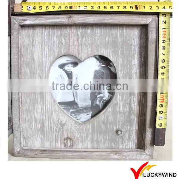 Dent Face Table Stand Vintage Old Love Shape Picture Frame photo-2