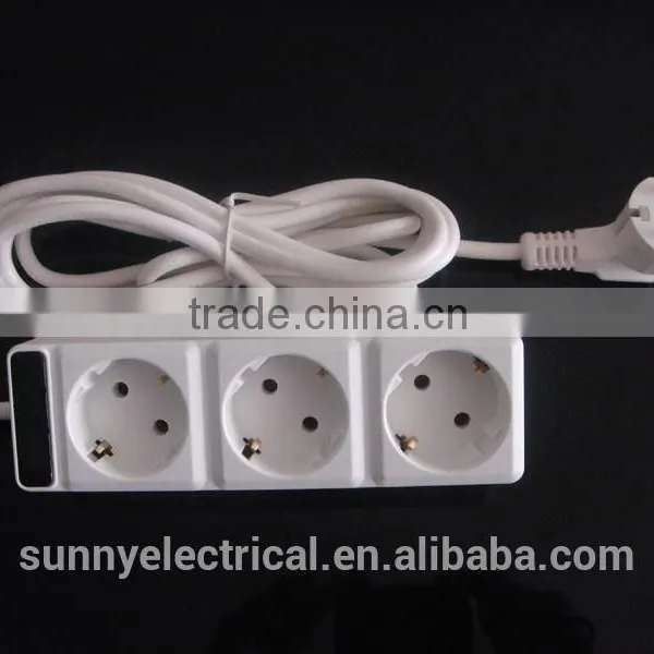 3gang Eropean Design 3 Core Electric Power Extension Sockets(2gang/3gang/4gang/5gang) photo-4